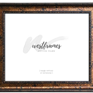 West Frames Santino Bronze Black Traditional Classic Wall Picture Frame 3.25" Wide
