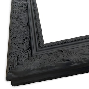 West Frames Bella Vintage Black French Ornate Embossed Wood Wall Picture Frame 2.5&quot; Wide