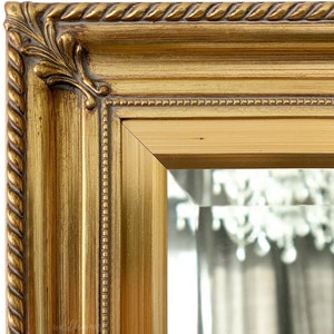 West Frames Gatsby Antique Gold Wood Baroque Framed Wall Mirror