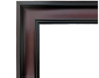 Mahogany Black Picture Frame, Certificate Canvas Art Photo Frame 1.75" Wide, Custom Frames For Wall Art, West Frames Oxford Frame