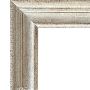 West Frames Farmhouse Distressed Rustic Picture Frame Natural Wood Ivory 2.25" Wide