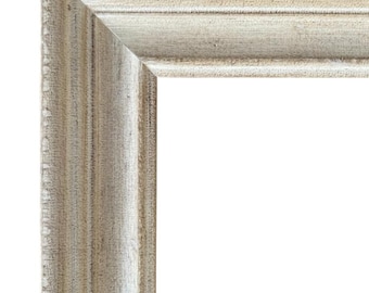 West Frames Farmhouse Distressed Rustic Picture Frame Natural Wood Ivory 2.25" Wide