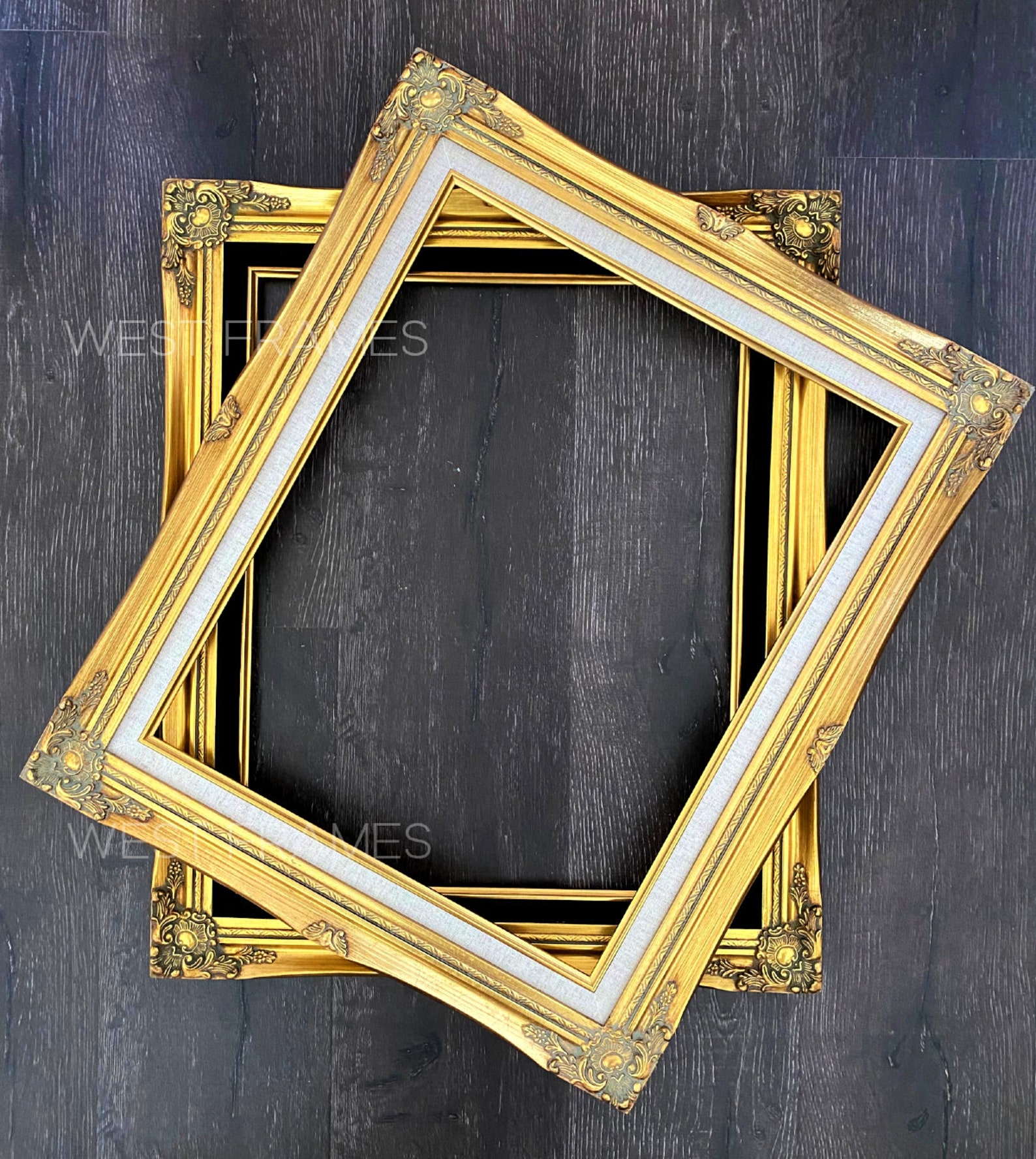 West Frames Daisy Antique Gold Leaf Wood Ornate French Baroque Picture