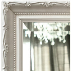 West Frames Camilla French Ornate Shabby Chic White Wood Framed Wall Mirror