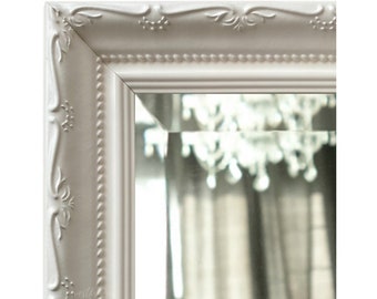 West Frames Camilla French Ornate Shabby Chic White Wood Framed Wall Mirror