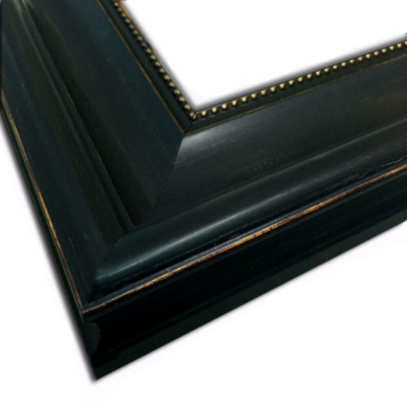 West Frames Montreal Distressed Black and Gold Wall Picture Etsy