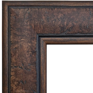 Rustic Distressed Walnut Brown Wall Picture Frame, Canvas Art Photo Frame 3&quot; Wide, Custom Size Available, West Frames Marcello Frame