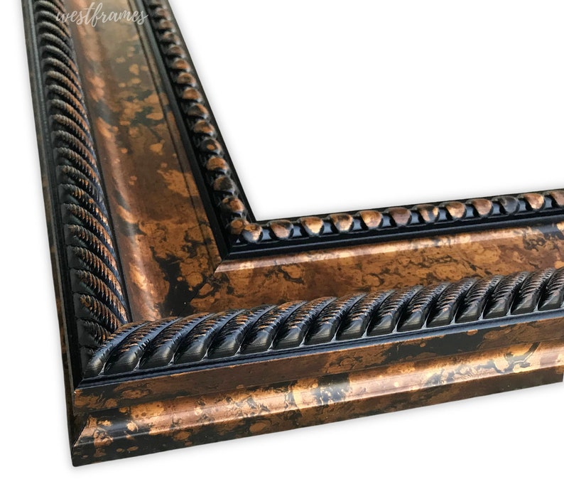 West Frames Santino Bronze Black Traditional Classic Wall Picture Frame 3.25" Wide