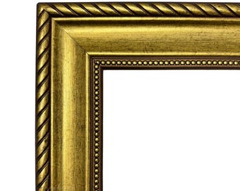 Gold Picture Frame | Beaded Rope Design, Vintage Wall Art