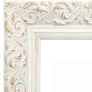 West Frames Bella French Ornate Embossed Antique White Wood Wall Picture Frame 2.5&quot; Wide