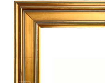 Gallery Antique Gold Leaf Wood Picture Frame, Canvas Painting Art Photo Frame 2&quot;, Custom Frames For Wall Art, West Frames Plein Air Frame