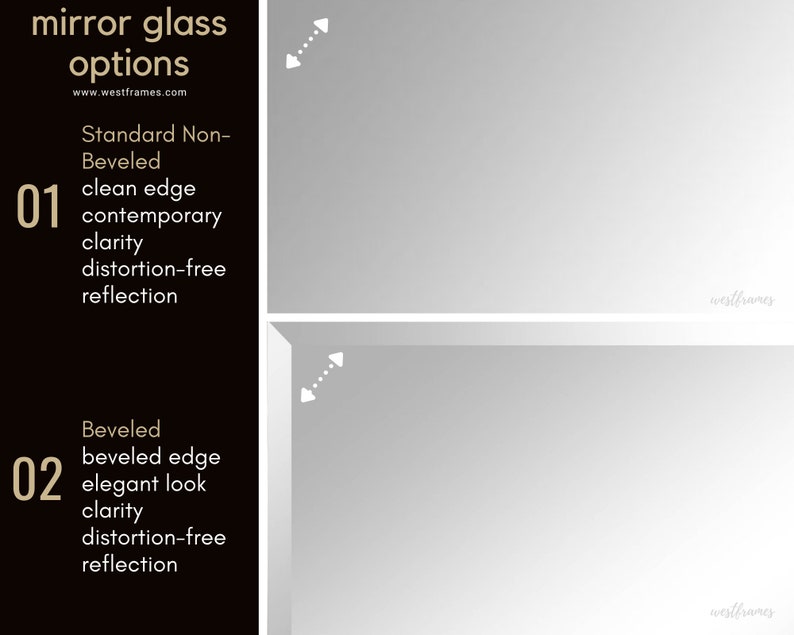 Beveled Mirror Option - West Frames