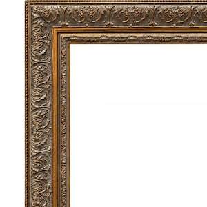 Majesty Antique Gold Picture Frame 1.625” Wide, Victorian Ornate Solid Wood Gallery Frame, Vintage Museum Style Wall Frame, West Frames