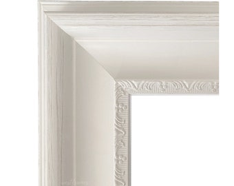 West Frames Stella Cottage French Shabby Ornate White Finish Wall Picture Frame 3" Wide