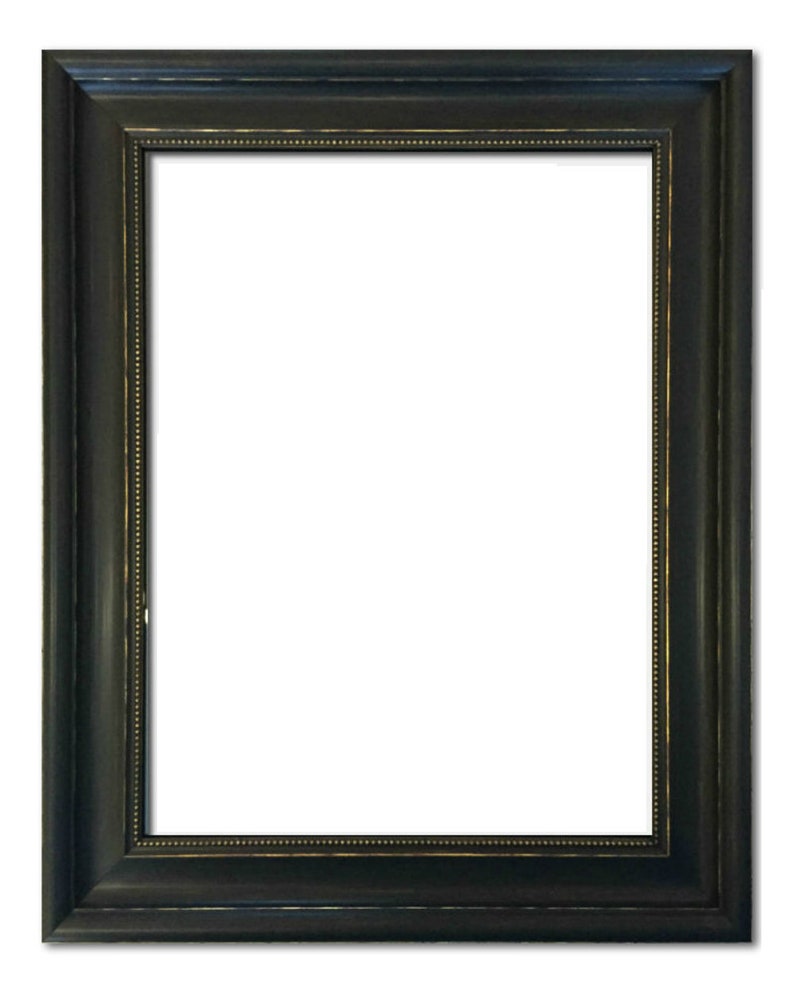 West Frames Montreal Distressed Black and Gold Wall Picture Etsy