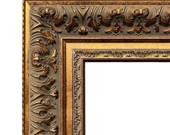 West Frames Victoria French Ornate Embossed Wood Picture Frame Antique Gold 3.625" Wide