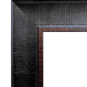 Rustic Distressed Espresso Walnut Picture Frame, 3" Wide, West Frames Lodge Frame