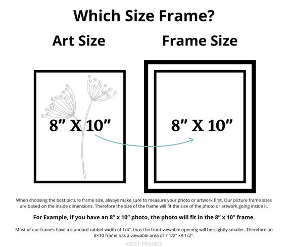 PICTURE FRAMES 10 x 10 to 10.75 x 16 Non Standard Document FRAME SIZES