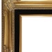West Frames Estelle Antique Gold Leaf Wood French Baroque Picture Frame with Black Velveteen Liner 3' Wide 