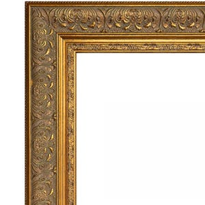 Majesty Antique Gold Picture Frame 2.25” Wide, Victorian Ornate Solid Wood Gallery Frame, Vintage Museum Style Wall Frame, West Frames