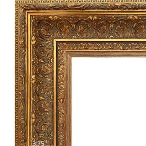 West Frames Elegance French Ornate Embossed Wood Picture Frame Antique Gold 3.75" Wide