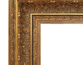 West Frames Elegance French Ornate Embossed Wood Picture Frame Antique Gold 3.75" Wide
