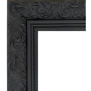 West Frames Bella Vintage Black French Ornate Embossed Wood Wall Picture Frame 2.5" Wide