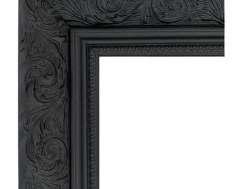 West Frames Bella Vintage Black French Ornate Embossed Wood Wall Picture Frame 2.5" Wide