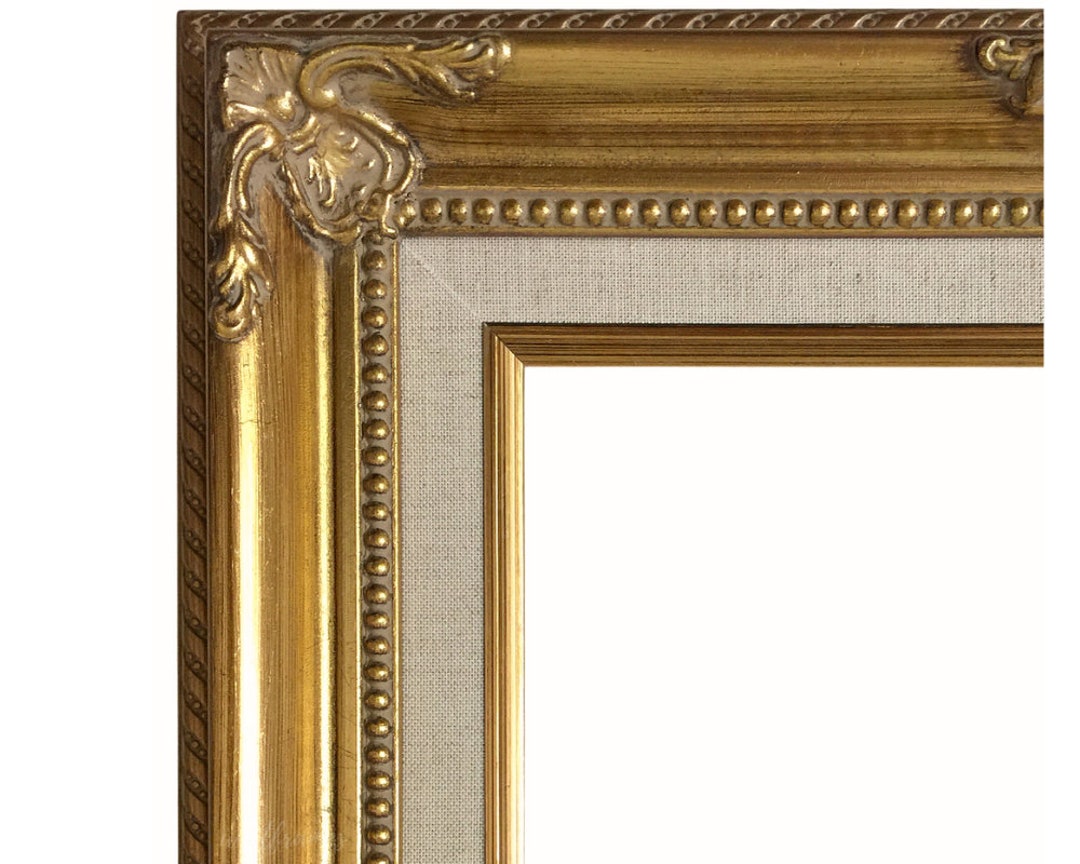 Vintage French Country Gold Picture Frame, Fits 34 X 48
