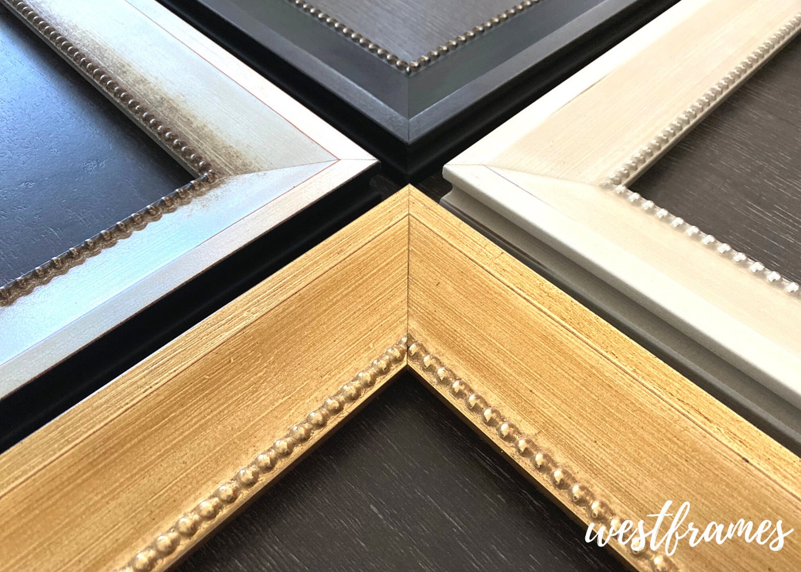 West Frames Vienna Angled Wood Picture Frame Antique Aged Gold Etsy