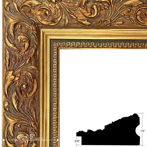 West Frames Parisienne French Ornate Embossed Wood Picture Etsy