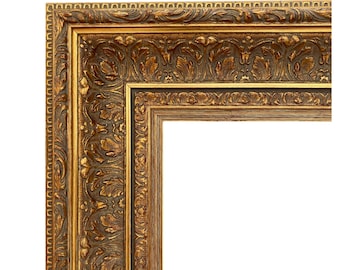 West Frames Elegance French Ornate Embossed Wood Picture Frame Antique Gold 3.75" Wide