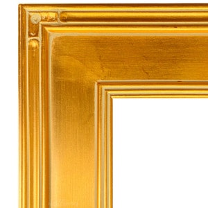 Classic Vintage Orange Gold Leaf Wood Picture Frame, Canvas Painting Art Photo Frame 3.125" Wide, West Frames Plein Air Gallery Collection