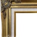 West Frames Daisy Antique Gold Leaf Wood Ornate French Baroque Picture Frame with Natural Linen Liner 3' Wide 