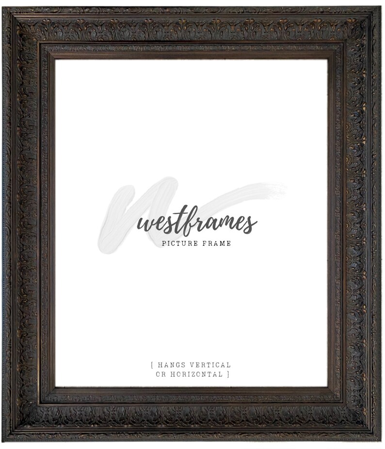 West Frames Elegance French Ornate Embossed Wood Picture Frame Etsy