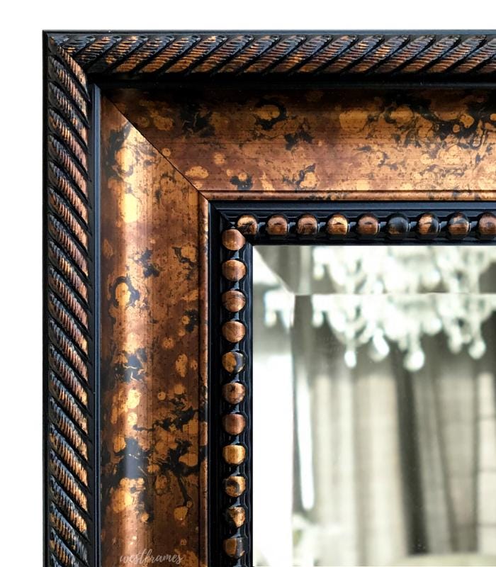 West Frames Santino Antique Accent Bathroom Vanity Framed Wall