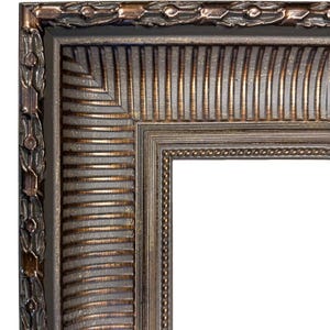 West Frames Vera Museum Gallery French Ornate Antique Copper Brown Finish Picture Frame 4" Wide