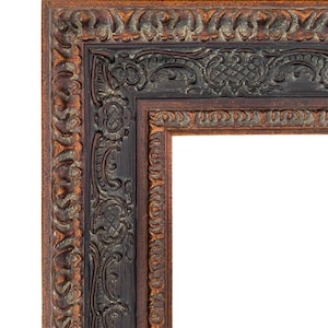 West Frames Parisienne French Ornate Embossed Wood Picture Frame Antique Bronze Black Patina Finish 3" Wide