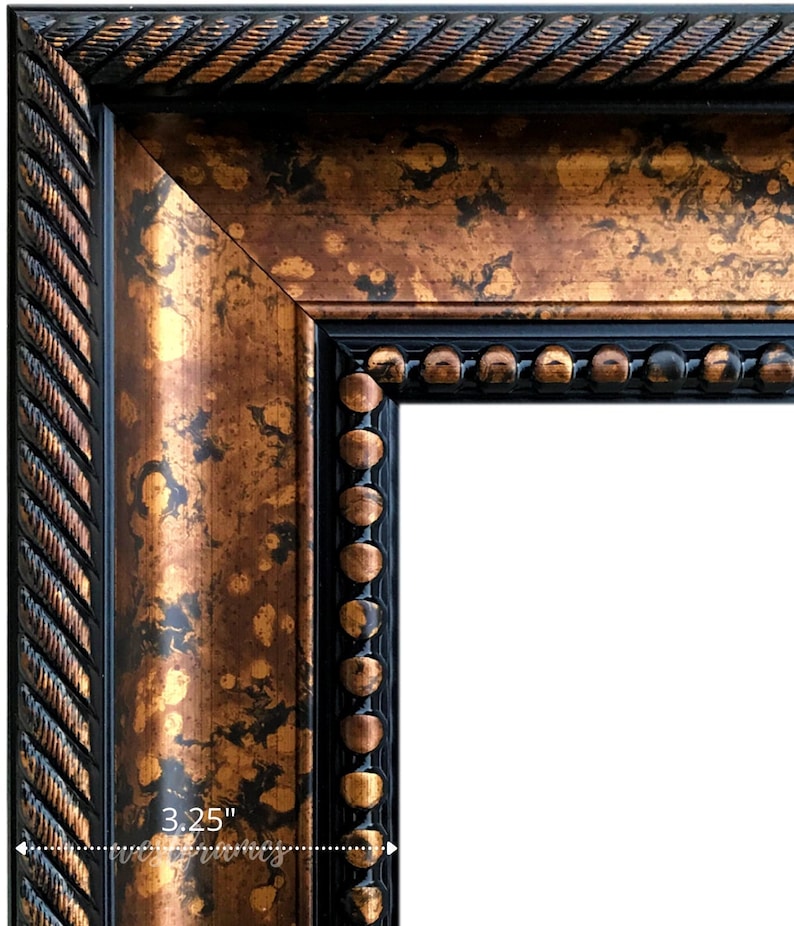 West Frames Santino Bronze Black Traditional Classic Wall Picture Frame 3.25" Wide