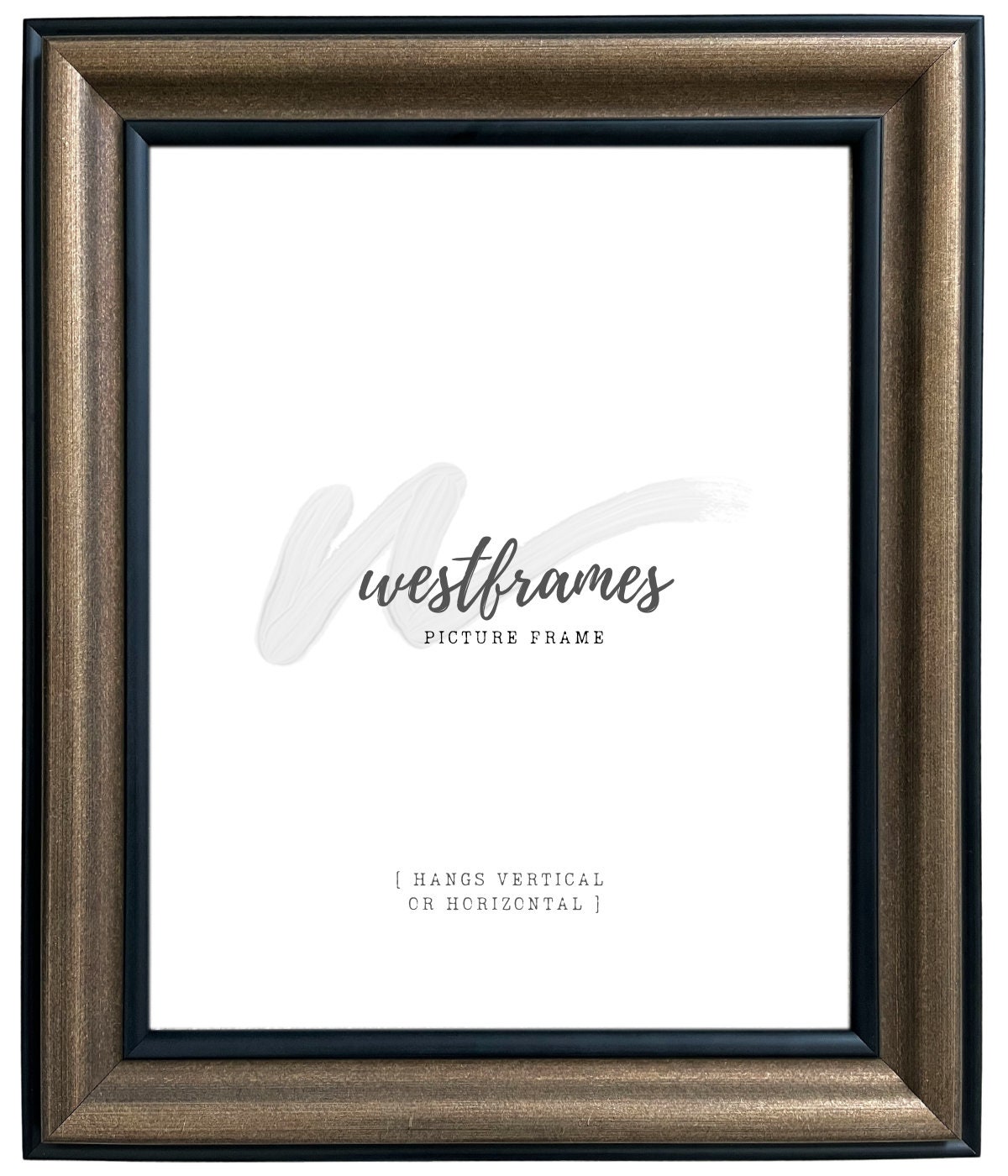 West Frames Vienna Rustic Vintage Gold Black Traditional Style Etsy