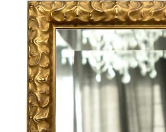 Countess Gold Leaf Ornate Vintage Victorian Framed Wall Mirror, West Frames Neo-Baroque Mirror