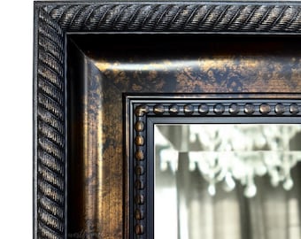 West Frames Santino Antique Accent Bathroom Vanity Framed Wall Mirror Dark Bronze