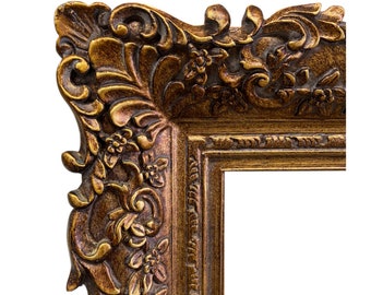 West Frames Louis French Baroque Rococo Ornate Wood Wall Picture Frame Antique Gold Leaf 4.75" Wide, Canvas Art Photo Portrait Gallery Frame