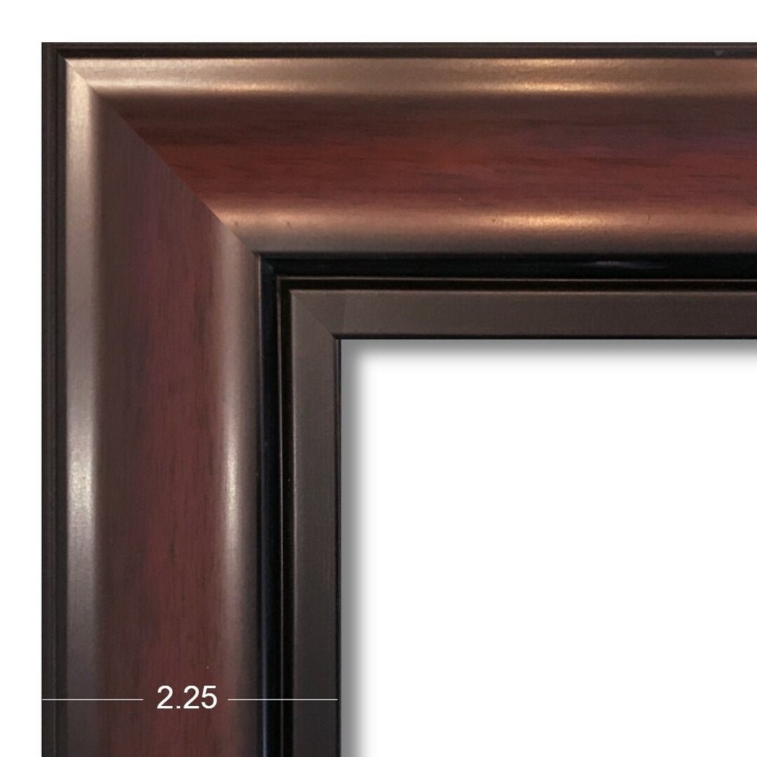 West Frames Hudson Mahogany Black Wall Mount Wood Picture Etsy