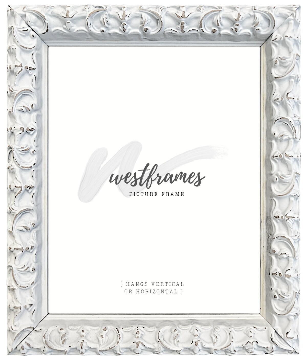 West Frames Penelope Vintage Ornate Shabby Chic Antique White Etsy