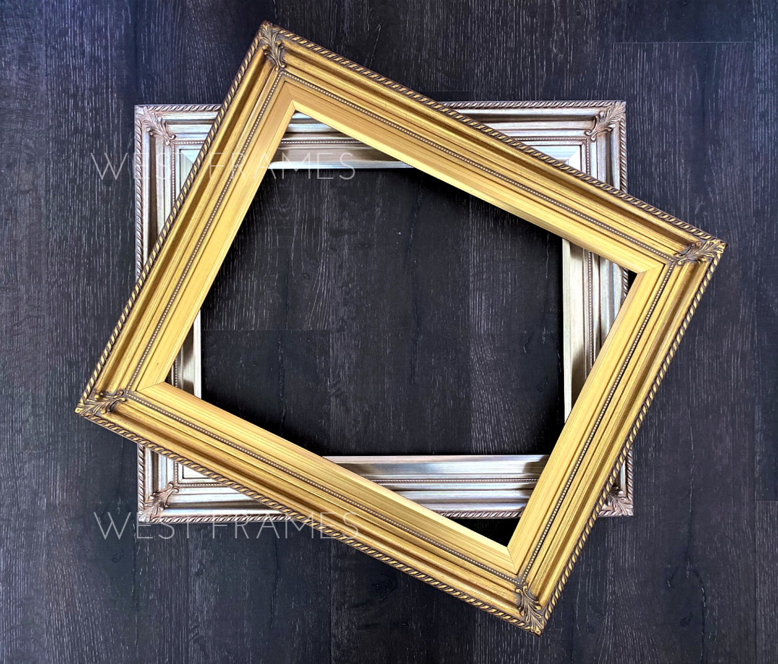 West Frames Gatsby Antique Gold Leaf Wood French Baroque Etsy