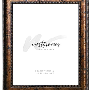 West Frames Santino Bronze Black Traditional Classic Wall Picture Frame 3.25" Wide
