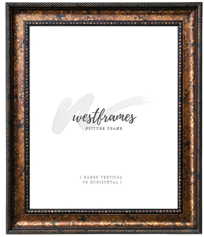 West Frames Santino Bronze Black Traditional Classic Wall Picture Frame 3.25" Wide
