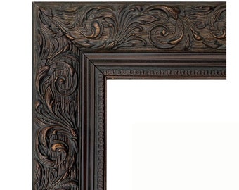 West Frames Bella French Ornate Embossed Wood Wall Picture Frame Antique Bronze 2.5" Wide