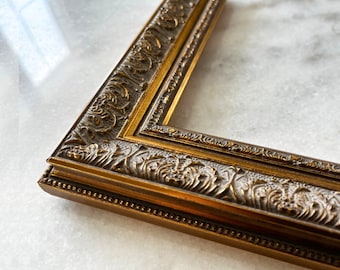 1.625" Wide Antique Gold Ornate Wood Picture Frame, West Frames Majesty Victorian Museum Gallery Wall Frame
